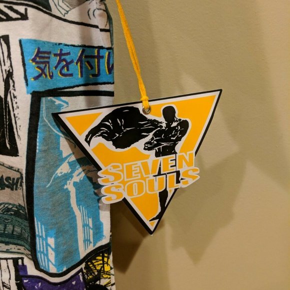 Seven Souls Anime Comic Strip Purple/Mint Shirt - Picture 2 of 5